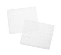 PRETYZOOM 2pcs Silicone Nail Art Molds Set - 3D Star and Heart Shapes, Flexible Non-Stick Silicone Resin Moulds for DIY Manicure Decoration and Nail Craft Templates for Women