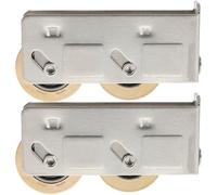 PRETYZOOM 2pcs Sliding Door Rollers Replacement 22mm Copper Wheels for Sliding Patio Doors Stainless Steel Sturdy Rollers for Smooth and Quiet Operation