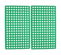 PRETYZOOM 2pcs Small Animal Plastic Feet Pads Floor Mat round Holes Easy to Clean Waste Leakage Design Abs Material for Rabbit Cages Breeding Rabbits and Hamster Cat