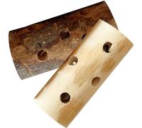 PRETYZOOM 2pcs Small Animals Molar Sticks Rabbit Chew Natural Wood Bark Unique Shapes Teeth Grinding and Change Bad Chewing Behavior for Pet's Home Small Pets