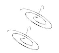 PRETYZOOM 2pcs Spiral Drying Rack Clothes Drying Rack Stainless Steel round 40cm Diameter Space-saving Indoor Blanket and Sheet Hanger
