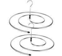 PRETYZOOM 2pcs Spiral Drying Rack Laundry Hanger for Bed Blankets Towels Space-saving Design Material Multi-functional Use