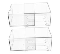 PRETYZOOM 2pcs Stackable Acrylic Makeup Storage Box Drawers for Vanity Undersink Cabinet Organization Makeup Organizer Storage Drawers