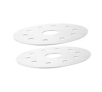 PRETYZOOM 2pcs Stainless Steel Heat Transfer Plate Induction Cooktop Converter Disk Even Heat Conduction Sheet for Casserole Kitchen Supply Kitchen Gadget