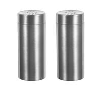 PRETYZOOM 2pcs Stainless Steel Spice Bottles Spice Seasoning Can with Lid Refillable Seasoning Dispenser for Kitchen Cooking Black