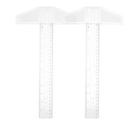PRETYZOOM 2pcs T-shaped Square Ruler 30cm for Accurate Measurements with Abs and Acrylic Material, Sturdy T Ruler for Crafting, DIY Projects, and Professional Woodworking