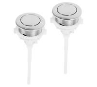 PRETYZOOM 2pcs Toilet Tank Flush Assist Button Replacement with Straight Top Press Mechanism and Single Button Operation for Bathroom Toilet Repair and Flushing