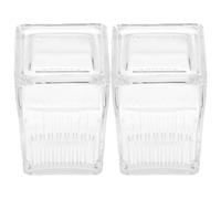 PRETYZOOM 2pcs Transparent Glass Microscope Slide Staining Jars with Covers Heat-resistant Lab Staining Tanks Slide Batch Processing Chemistry Glassware for Pathology and Research