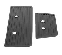 PRETYZOOM 2Pcs Universal Rubber Drum Pedal Guards Anti-Slip Bass Drum Foot Pads Accessory with Large and Small Non-Skid Pads for Professional Pedal Support