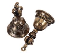 PRETYZOOM 2pcs Vintage Metal Bells for Crafts with Chinese Style, DIY Fine Workmanship Small Hanging Bell Charms for Jewelry Making and Keychain Pendant Accessories