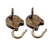 PRETYZOOM 2pcs Vintage Zinc Alloy Padlocks with Key for Tiny Craft Diary and Tiny Container, Decorative Rust Proof Jewelry Case Locks with Workmanship and Stylish Design