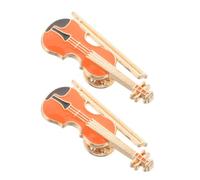 PRETYZOOM 2pcs Violin Enamel Pin Set for Music Lovers, Alloy Material with Lasting Shine and Easy to Use, for Scarf or Coat at String Quartet Events or Everyday Use
