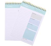 PRETYZOOM 2Pcs Weekly Planner Notepad with Tear-off Page Tabs Portable To Do List Organizer for Students Office and Travel Undated Spiral Notebook for Daily Task Planning and Memo Notes