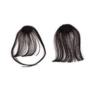 PRETYZOOM 2pcs Women Thin Natural Hair Bangs Wigs with Invisible Clips Lightweight Air Fringe for Realistic Style and Easy Wear