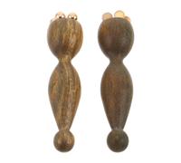 PRETYZOOM 2pcs Wooden Eye Massager Roller for Puffiness and Dark Circles Compact Lotus Horn Shape with Beautiful Craftsmanship Facial and Neck Massage Tool for Office and Travel Use