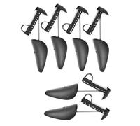 PRETYZOOM 3 Pairs Adjustable Shoe Stretchers Shoe Shapers and Sneakers with Anti-deforming Support Aluminium Alloy and Pp Material Black Colour Excellent Workmanship
