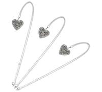 PRETYZOOM 3 Pcs Heart Shape Pendant Necklace with Hollow Out Design Copper DIY Holder for Solid Essential Oil Luminous Hanging Container Case Mixed Colors Gift for Women