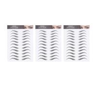 PRETYZOOM 3 Sheets Waterproof Eyebrow Stickers Hair-like False Eyebrows Paper Stickers Temporary Makeup Tool for People