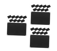 PRETYZOOM 30pcs Aluminum Alloy Engraving Blank Etching Sheets Holes Rectangular Metal Nameplate for Stamping