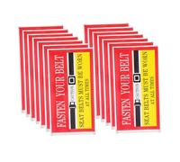 PRETYZOOM 30pcs Fasten Your Caution Sticker Copper Stickers Easy to Install Reminder to Fasten Tags and Buses