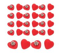 PRETYZOOM 30pcs Heart Shaped Sewing Buttons for Crafts and DIY Projects, Red Plastic Material, 12mm Size, Easy to Sew and Securely in Place, for ’s Clothing Decoration and Handmade Ornaments