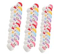 PRETYZOOM 30pcs Mini Resin Snowman Figurines Christmas Village Accessories for Fairy Garden Micro Landscape Winter Xmas Goodie Bag Fillers Tiered Tray and Dollhouse