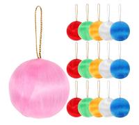 PRETYZOOM 30pcs Silk Thread Ball Pendant Christmas Tree Snowball Decorations, Assorted Color, Lightweight and Sturdy, for Wedding Or Party Seasonal Decor Random Color