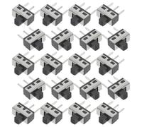 PRETYZOOM 30pcs Spdt Toggle Switch 3 Pin Mini Slide Switch with Copper Straight Terminals, 2-position 1p2t Vertical Design, 4.7mm Pin Spacing, 5mm Handle Height for Instruments