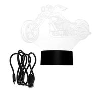 PRETYZOOM 3D LED Motorcycle Night Light Touch Sensitive Acrylic Lamp USB Powered Small Portable Bedroom Lamp for ’s Room and Living Room