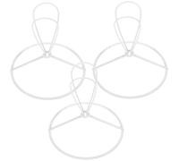 PRETYZOOM 3pcs 90mm Round Bulb Holder Lampshade Frame Clips for Small Table Lamp Shades, Lamp Shade Supply Accessories for DIY Crystal Candle Chandelier Lighting