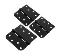 PRETYZOOM 3pcs Black Stainless Steel Door Hinges for Interior Wood and Timber Doors Quiet Operation with Easy Installation Modern Elegant Design for Bedroom and Residential Interior