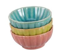 PRETYZOOM 3pcs Ceramic Essential Oil Bowls Spa Blending and Face Mask Mixing Dishes Aroma Holder Set for Estheticians and Beauty Salon Use in Red Green Blue