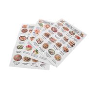 PRETYZOOM 3pcs Diabetic Food Chart Set Nutritionist-designed Low Diet Meal Planner for Breakfast Lunch Dinner Blood Sugar Friendly Grocery List Poster for Daily Healthy Diabetes Diet
