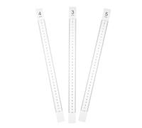 PRETYZOOM 3pcs Dough Thickness Measuring Ruler Rolling Pin Guide for Precise Thickness Control with 5mm, 4mm, 3mm Acrylic Strips for Uniform Heat Distribution in Home Kitchen Baking