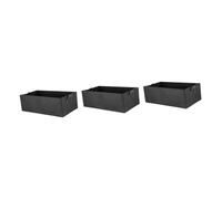 PRETYZOOM 3pcs Elegant Black Large Square Strawberry Planter Bag Root Control Gallon Planting Bag Potato Planting Plant Growth Flower Nursery Easy to Use Garden Tool
