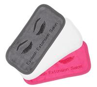PRETYZOOM 3Pcs Eyelash Extension Forehead Pads Set - Lash Grafting Cushions in Dark Pink, White, and Grey - Eyelash Extension Accessories for Professional Lash Application and Salon Use