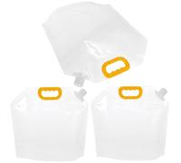 PRETYZOOM 3pcs Foldable 5l Water Storage Bags No-Leak Ice Bath Containers Portable Freezable Water Jugs with Freezing Bag Accessories for Home and Athlete Cold Therapy