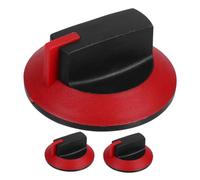 PRETYZOOM 3pcs Gas Stove Switch Knob Enhanced Safety Gas Leak Prevention Universal Cooker Grill Knobs Plastic ABS Easy Setup Precise Heat Control Burner Oven Replacement Red