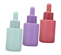 PRETYZOOM 3Pcs Glass Dropper Bottles Multi-use Portable Essential Oil Containers with Wear-resistant Design for Aromatherapy and Travel Includes Pink Blue Purple