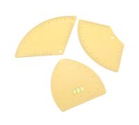 PRETYZOOM 3pcs Golden Eyebrow Positioning Tool Set with Triangle, Fan, and Semi-Circle Shapes, Professional Brow Mapping Ruler for Precise Eyebrow Shaping and Symmetry Measurement