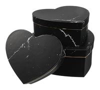PRETYZOOM 3pcs Heart-shaped Paper Gift Boxes with Marble Design, Flexible and Easy to Use Storage Containers for Birthday Parties and Festival Packaging