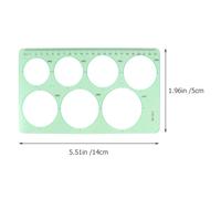 PRETYZOOM 3pcs Light Green Plastic Drawing Templates Set, Multi-Purpose Geometric Measuring Rulers for School, Office, and Student Architecture Drafting Supplies