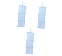 PRETYZOOM 3pcs Mesh Storage Bag Hanging Basket Organize Clothes Laundry Toys Tidy