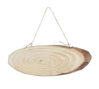 PRETYZOOM 3pcs Oval Pine Wooden Plaque Tags with Hanging Jute Rope for DIY Crafts and Painting, Rustic Beige Craft Blanks Suitable for Drawing and Table Numbers