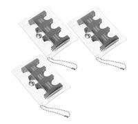PRETYZOOM 3pcs Portable Japanese Yen Coin Holder with 6 Slots, PVC Material, Black Small Change Pouch for Store Visits and Business Trips, Minimalist and Stylish Rectangle Coin Case