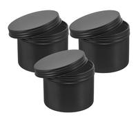 PRETYZOOM 3pcs Portable Soap Boxes Aluminum Lightweight Convenient Design Black 120 Ml Travel Home Use Multi-function Soap Case