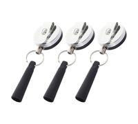 PRETYZOOM 3pcs Retractable Keychain Hanging Hook Silicone Pen Caps Anti-Theft Steel Wire Buckle Safe Use Can Be Hung on Bags Small Accessories