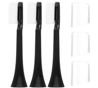 PRETYZOOM 3pcs Reusable Toothbrush Heads Electric Toothbrush Soft Bristle Replacement Parts Black Pp Nylon Material Long-time Use Safe and Gentle on Teeth and Gums Oral Care