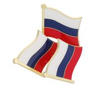 PRETYZOOM 3pcs Russian Flag Brooch Badge, Metal Lapel Pin, Patriotic Brooch, Decorative Collectible, for School Events and Club Activities