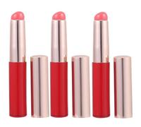PRETYZOOM 3Pcs Silicone Lip Gloss Brushes with Cap Portable Round Head Lipstick Applicator Concealer Makeup Brush for Precise Even Cosmetic Application